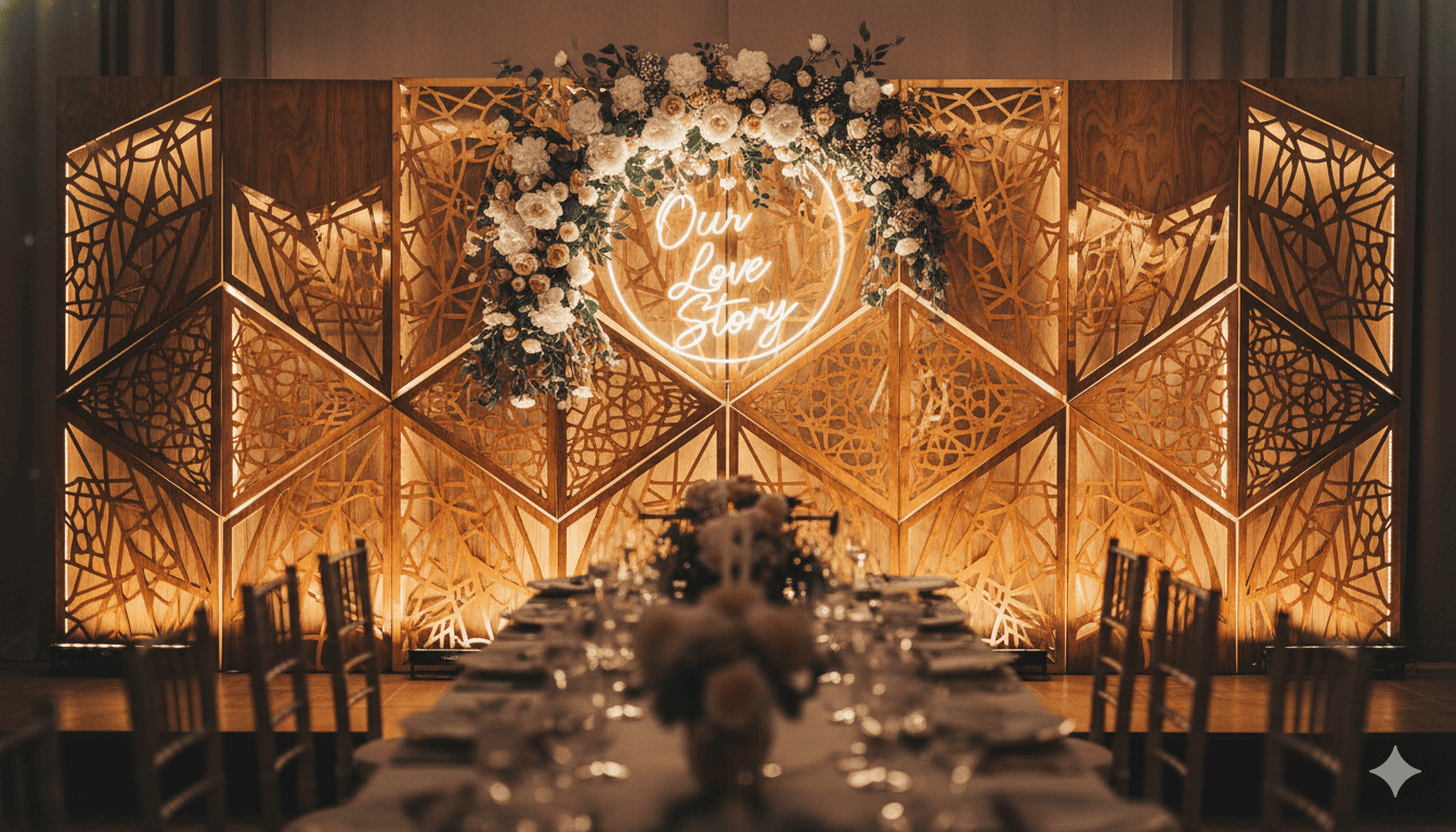 Beautiful backdrop wall design